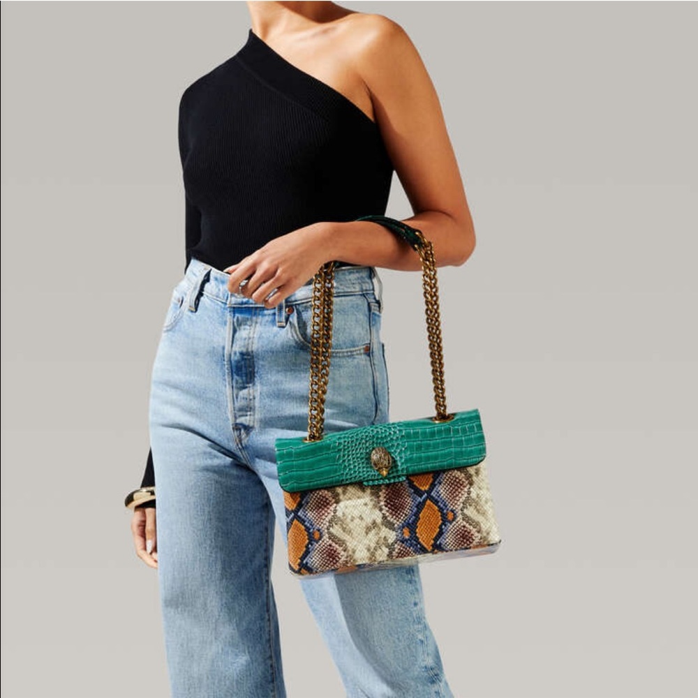 Kurt Geiger Green and Multicolor Shoulder Bag